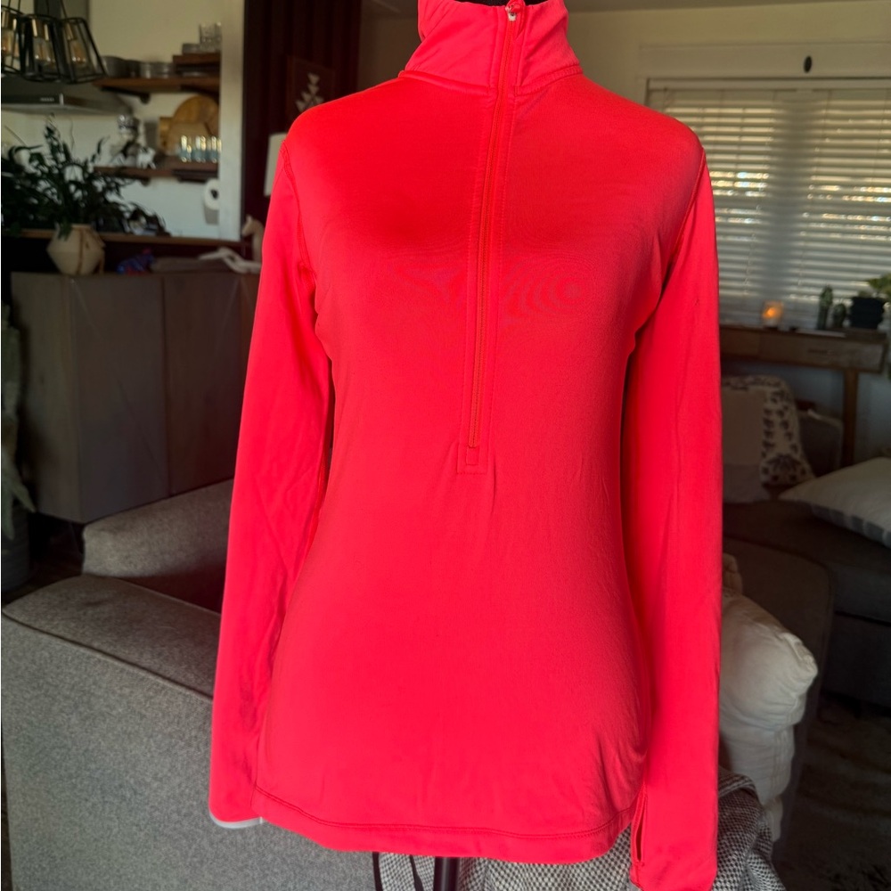 Nike Pro Dri-fit bright pink half zip pullover